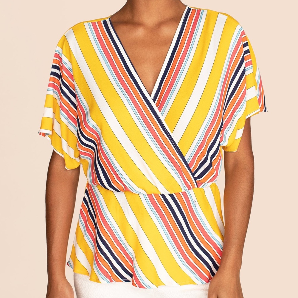 NWT Trina Turk Appealing Striped Top Size XS